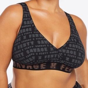 Savage X Fenty Forever Savage Crossover Cotton Bralette Black 2X